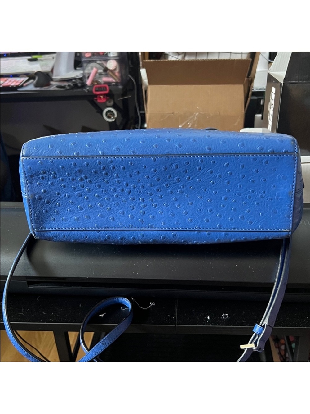 KATE SPADE OSTRICH ASS DOME SATCHEL - Picture 8 of 9